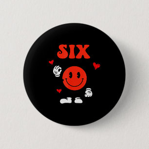 Fun Number 6 Funny 67 Meme Six Seven 6 7 Valentine Cm Round Badge