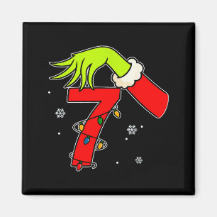 Fun Number 7 Christmas 67 Six Seven Meme Xmas Men Magnet