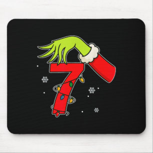 Fun Number 7 Christmas 67 Six Seven Meme Xmas Men  Mouse Pad