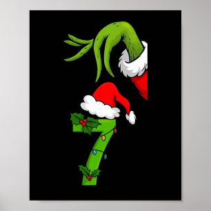 Fun Number 7 Christmas 67 Six Seven Meme Xmas Men  Poster