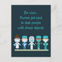 Fun Nurse Doctor Stab People Sharp Objects Quote  