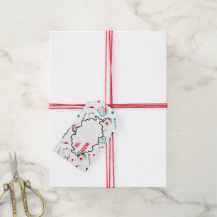 Fun Nurse equipment pattern party tag