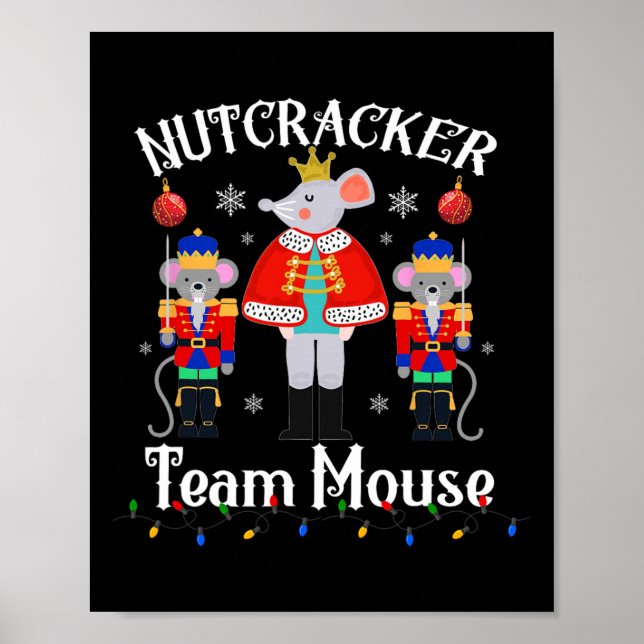 Fun Nutcracker Soldier Toy Christmas Dance Team Mo Poster (Front)
