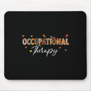 Fun Occupational Therapy Pumpkin Autumn Tree Fall Mouse Pad
