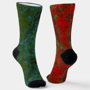 Fun Odd But Match Socks Rust Art  Heva Weva