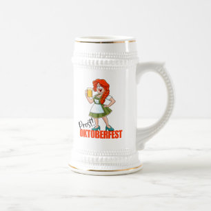 Fun Oktoberfest Girl with Beer Beer Stein
