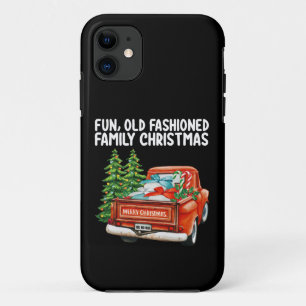 Fun Old Fashioned Family Christmas Truck Tree Case-Mate iPhone Case