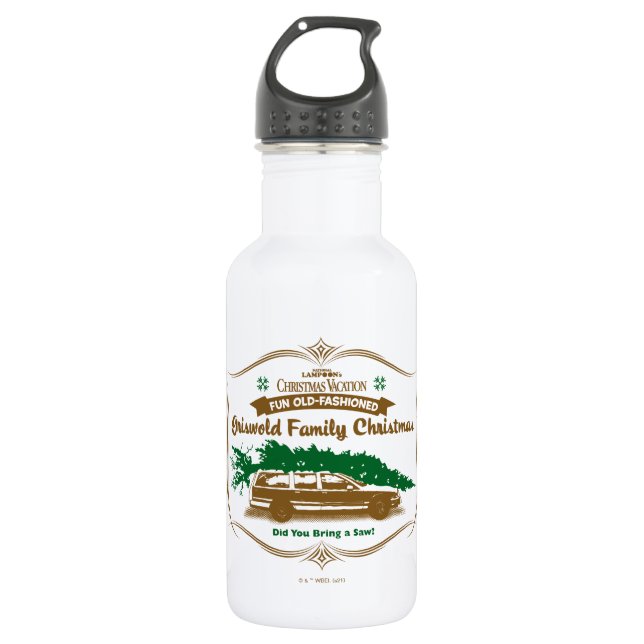 Fun Old-Fashioned Griswold Family Christmas 532 Ml Water Bottle (Front)