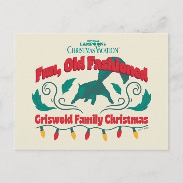 Fun, Old Fashioned Griswold Family Christmas Holiday Postcard (Front)