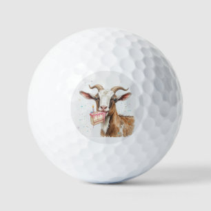 Fun Old Goat Over the Hill  Birthday Golf Balls