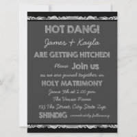 Fun Old School Rustic Chalkboard Country Wedding