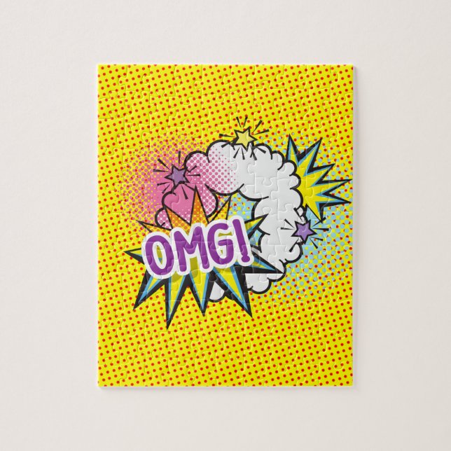 Fun OMG comic book trendy unique  Jigsaw Puzzle (Vertical)