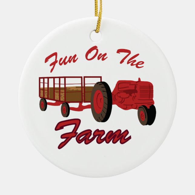 Fun On Farm Ceramic Tree Decoration (Front)