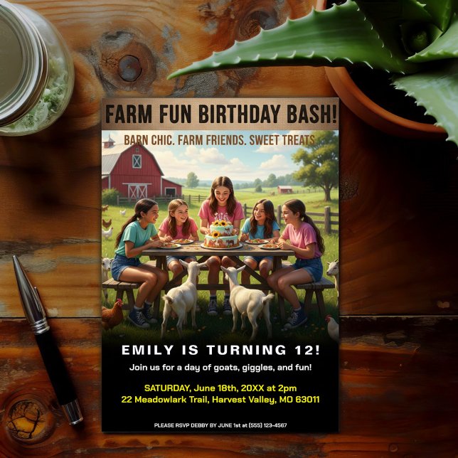 Fun on the Farm Birthday Bash Invitation (Creator Uploaded)