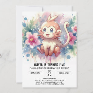 Fun Online Monkey Birthday Invitation