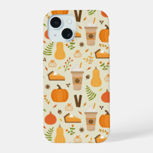 Fun Orange Fall Pattern iPhone 15 Case
