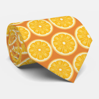 Fun Orange slice citrus fruit tie