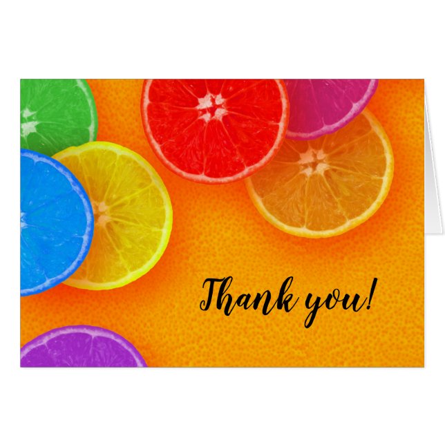 Fun orange slices Thank you (Front Horizontal)