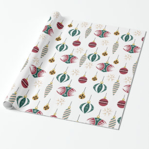Fun Ornament Sparkly Glossy Wrapping Paper