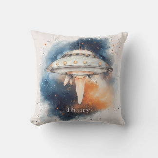 Fun Outerspace Spaceship Child's Cushion