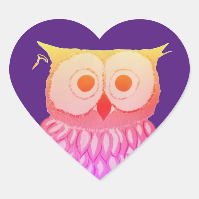 Fun Owl Purple Sticker (Front)