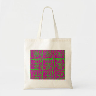 Fun Owls Patchwork Quilt Squares Purple Lime Green Tote Bag
