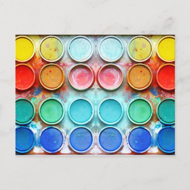 Fun paint colour box postcard (Front)