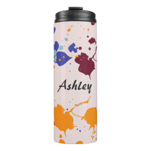 Fun Paint Drips Colourful Name Spring   Thermal Tumbler