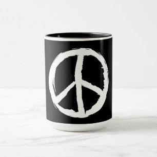 fun painterly PEACE SIGN Mug