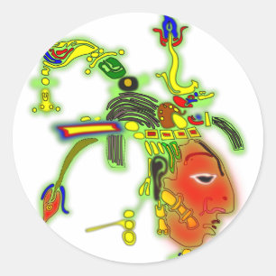 Fun  Painting Mask Tribal Face Classic Round Sticker