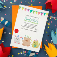 Fun Party Animals Children's Birthday