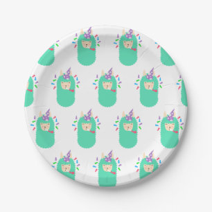 Fun Party Emoji Llama Paper Plate