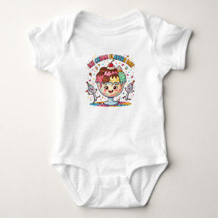 Fun Party Sundae Ice Cream Flavours Day Baby Bodysuit
