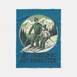 Fun Passed Skiing Got Daughter Daughter Fleece Blanket