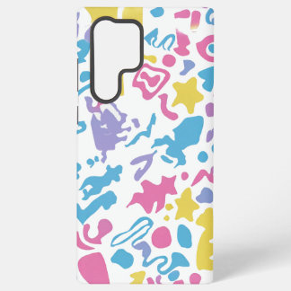 Fun pastel colourful vibrant shapes  samsung galaxy case