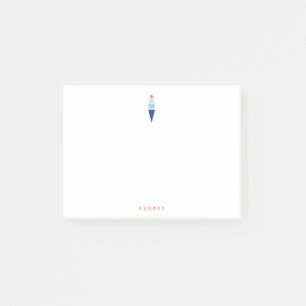 Fun Pastel Ice Cream Personalized Name Post-it Notes