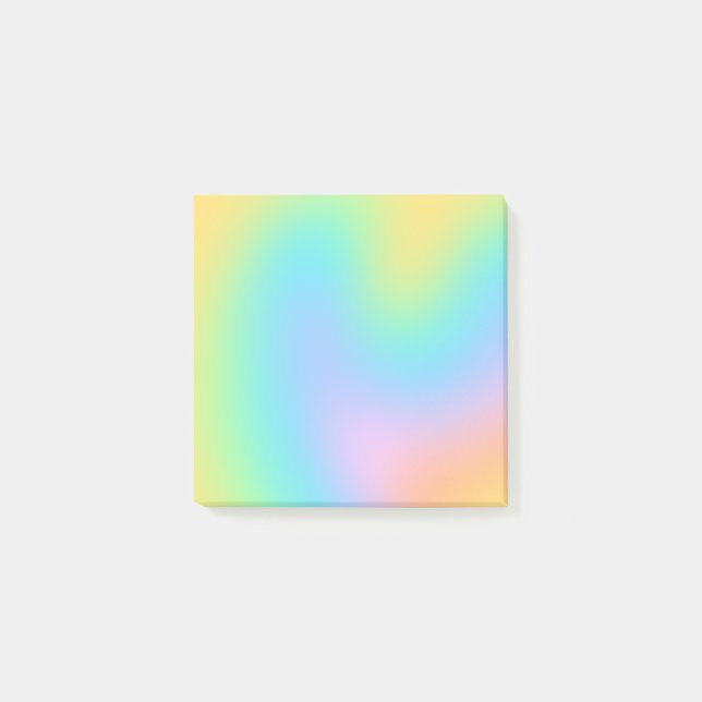 Fun Pastel Rainbow Gradient Post-it Notes (Front)