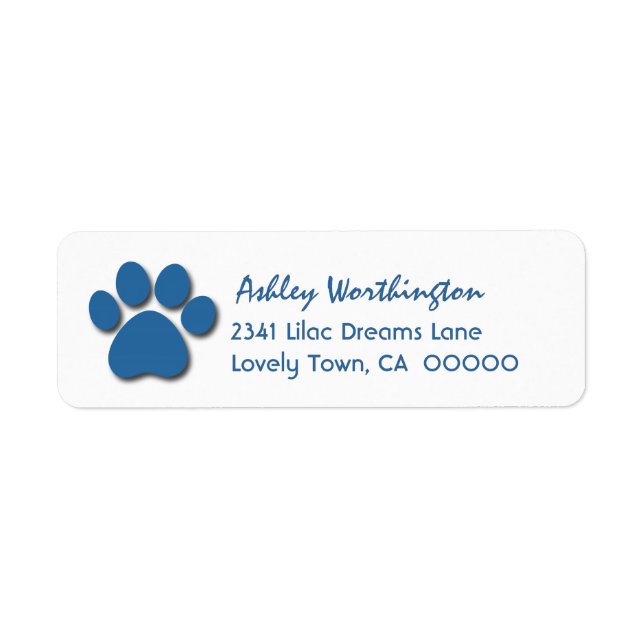 Fun Paw Print for Dog Lover V02 BLUE (Front)