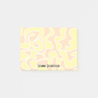 Fun Peach Orange Lemon Yellow Custom Name Post-it Notes