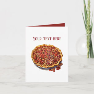 Fun pecan pie customisable card