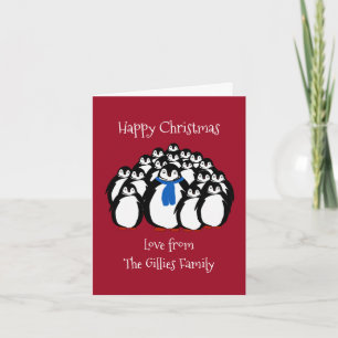 Fun Penguin Christmas Holiday Card