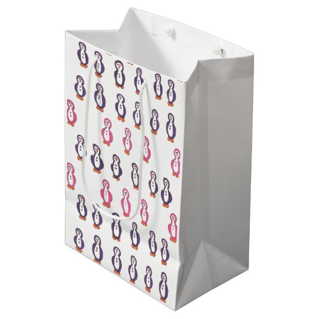 Fun Penguin Gift Bag (Front Angled)