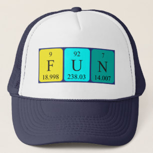 Fun periodic table word hat