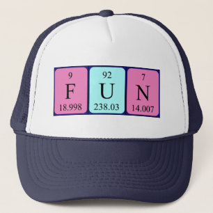 Fun periodic table word hat