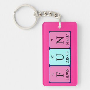 Fun periodic table word keyring