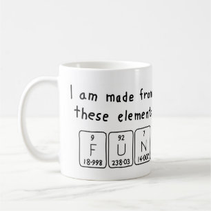 Fun periodic table word mug