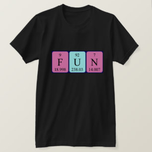 Fun periodic table word shirt
