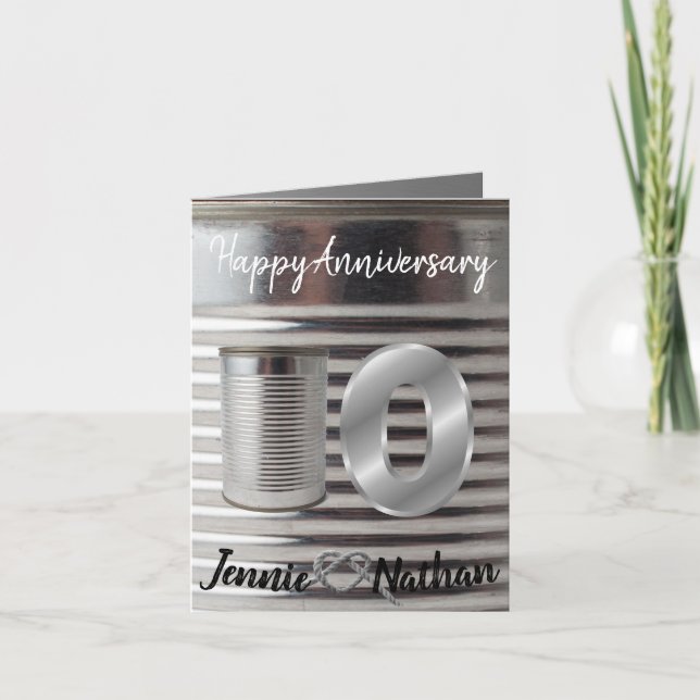 Fun Personalised 10th Wedding Anniversary Card (Front)