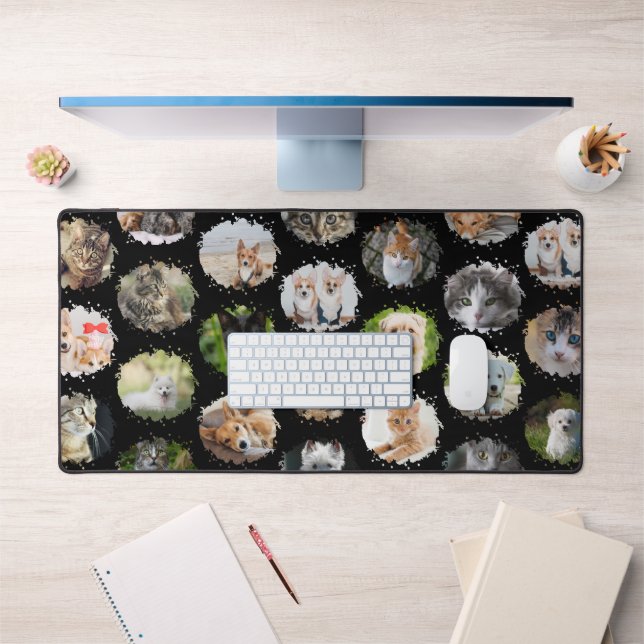 Fun Personalised 24 Photo Collage Desk Mat (Office 1)
