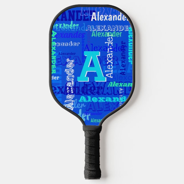 Fun Personalised and Monogrammed Pickleball Paddle (Front)